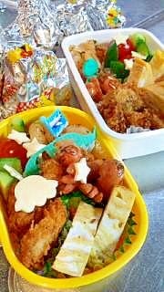 幼稚園☆初めての遠足♪ママと僕のお弁当 レシピ・作り方 by toytoy