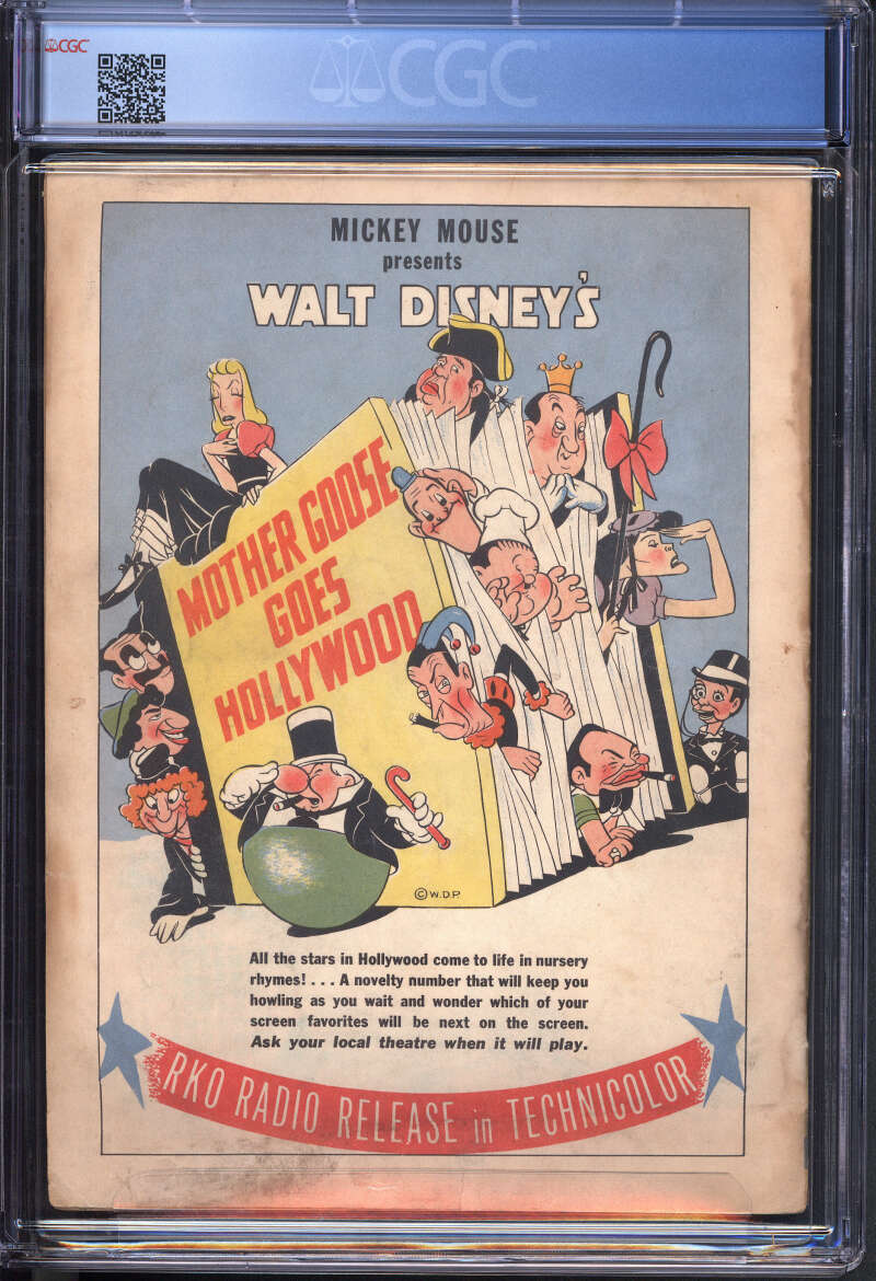 MICKEY MOUSE MAGAZINE #V4 #4 CGC 3.0 CREAM PAGES // WALT DISNEY