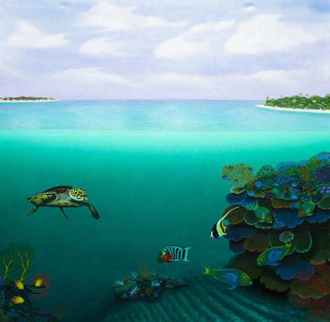 Spirit of the Reef - Original Acrylic painting by Darrell Hook