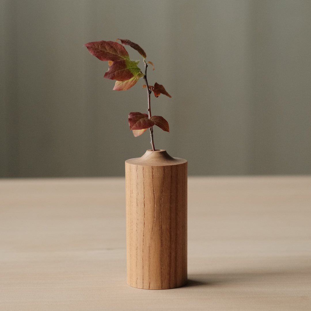 14 木製 轆轤挽きの一輪挿し フラワーベース 小 | REFACTORY antiques