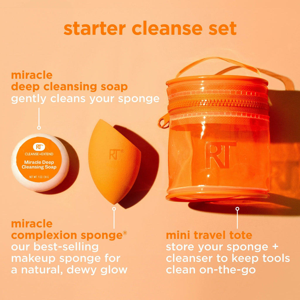 Real Techniques Miracle Blend + Cleanse Kit, 3 Piece Set