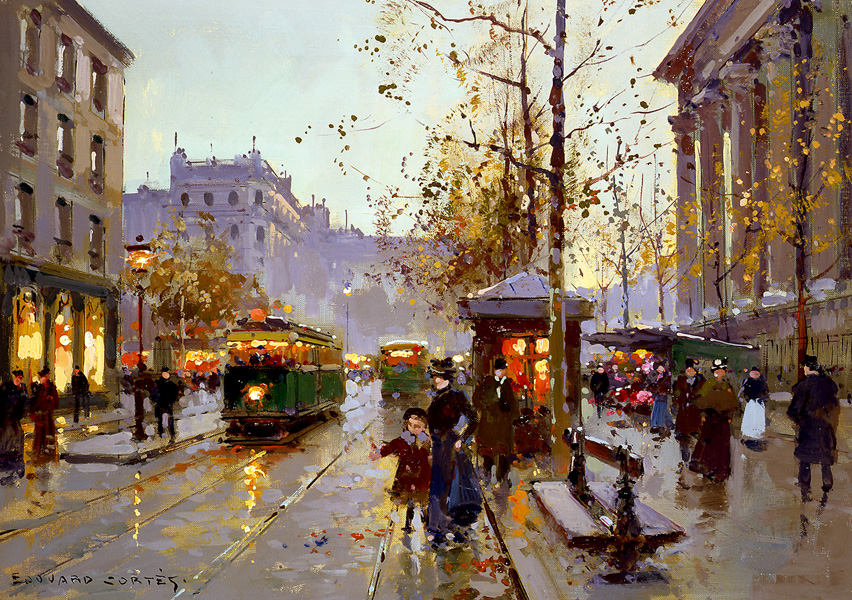 Place de la Madeleine - Edouard Léon Cortès - Rehs Galleries
