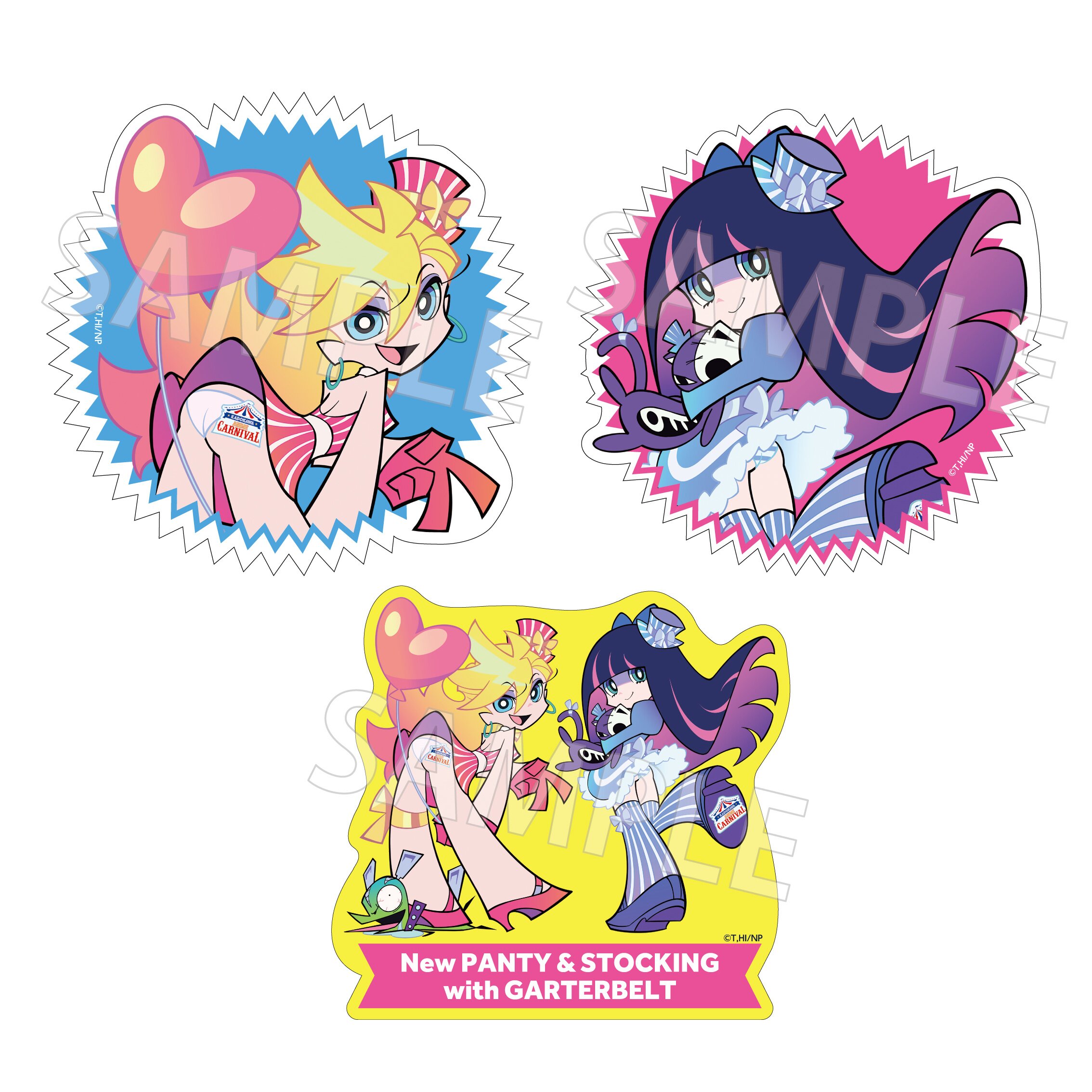 New Panty & Stocking with Garterbelt Sticker Set Carnival Ver