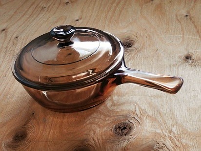 CONING PYREX コーニング社 パイレックス アンバーガラス片手鍋 容量