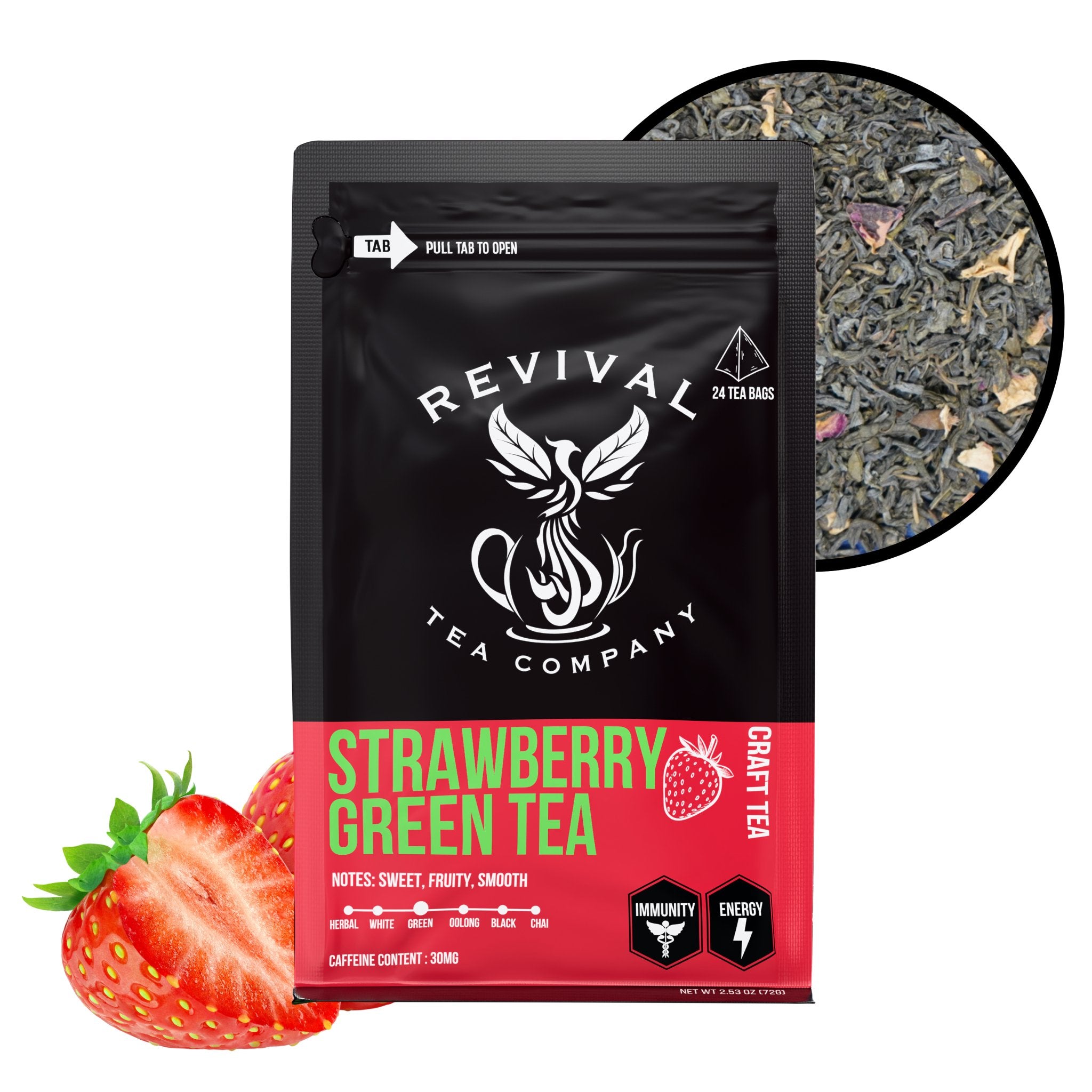 Strawberry Green Tea – Revival Tea Company