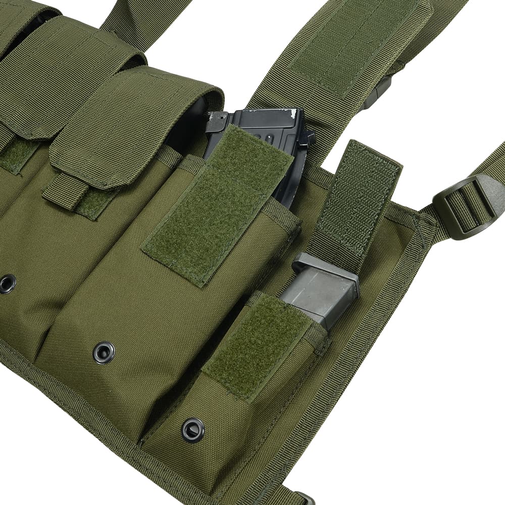 MIL-TEC チェストリグ AK47マガジン 4本収納 オリーブドラブ 13532001