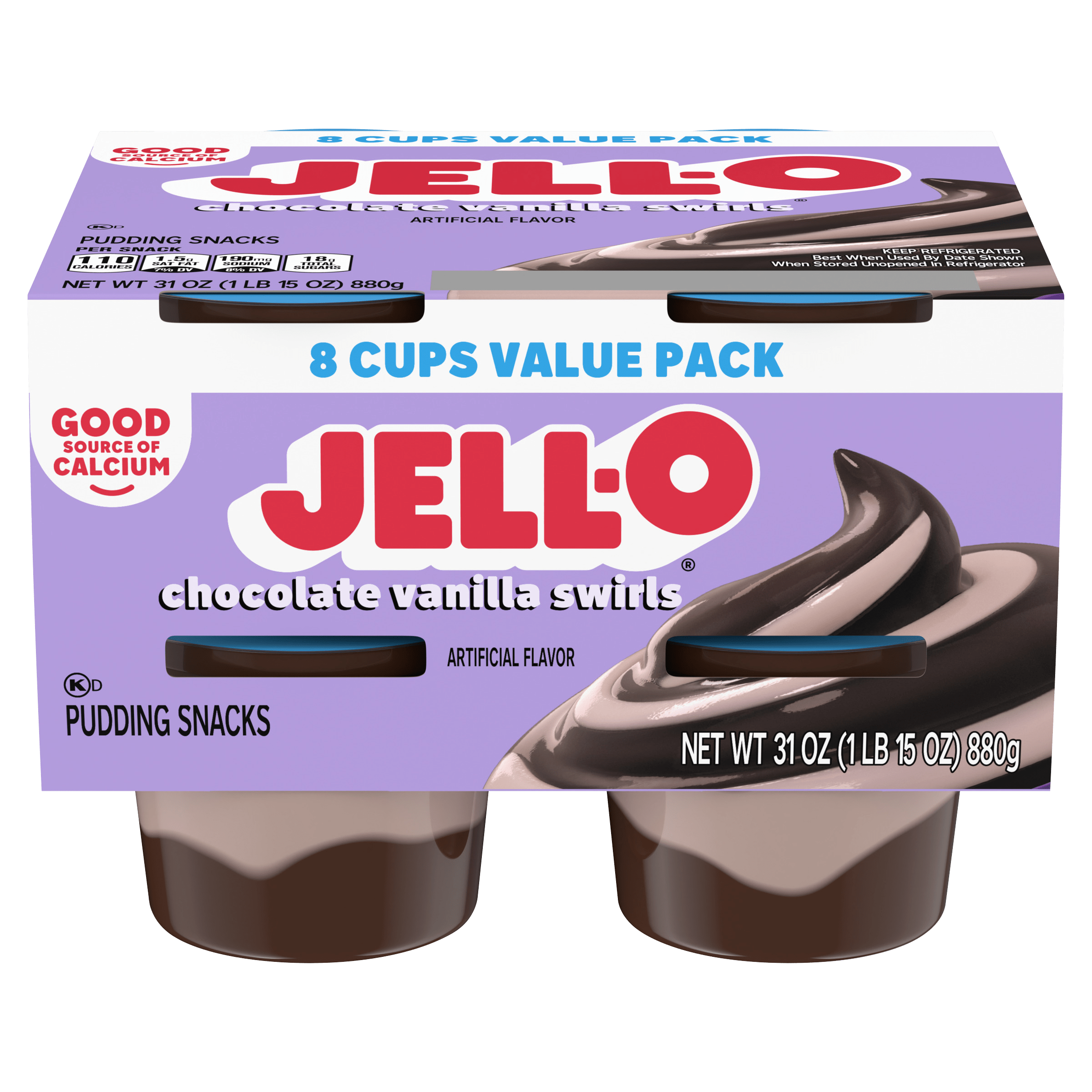 Original Chocolate Vanilla Swirls Ready-to-Eat Pudding Snack Cups