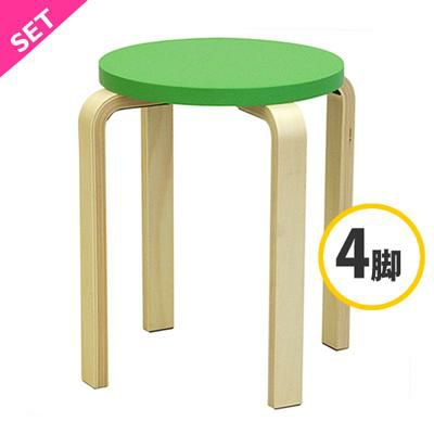 木製丸椅子グリーン1脚入Z-SHSC-1GN | オフィス家具の通販ならアール