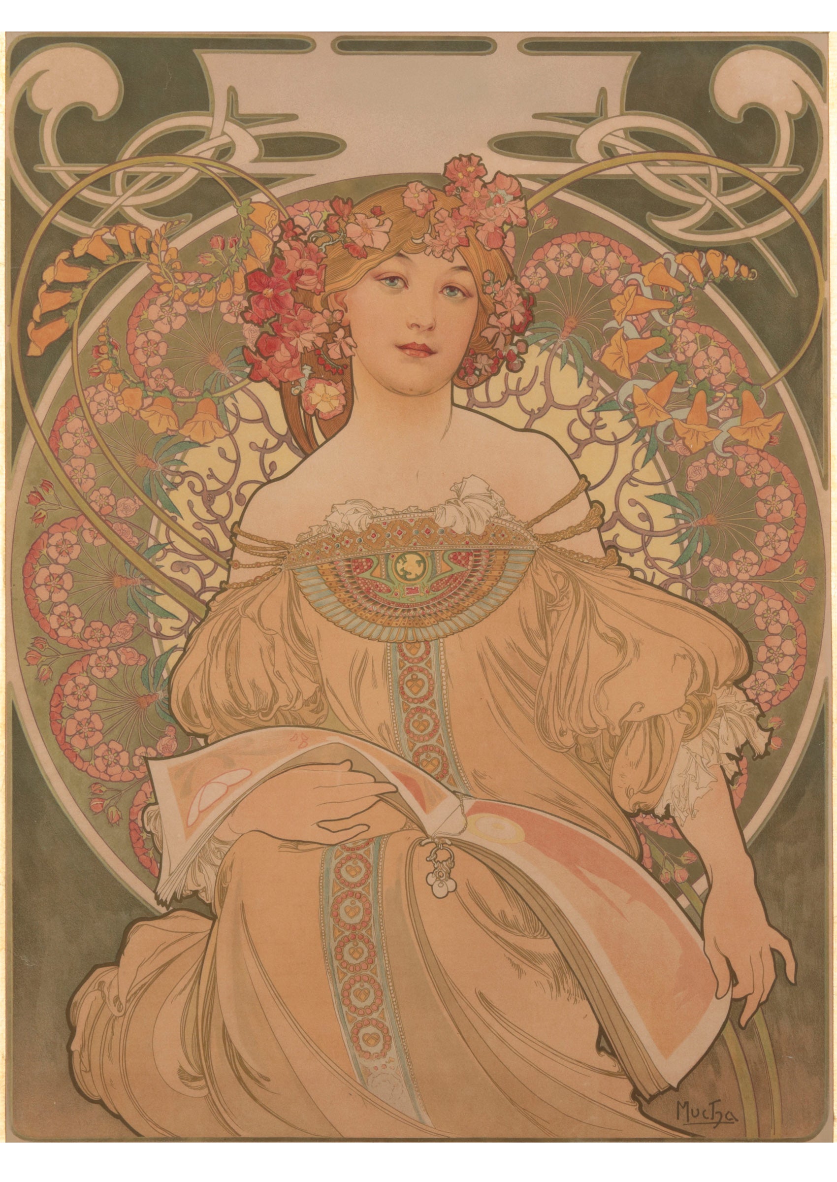 アルフォンス・ミュシャ ≪夢想≫ 1897年｜絵画・リトグラフ版画