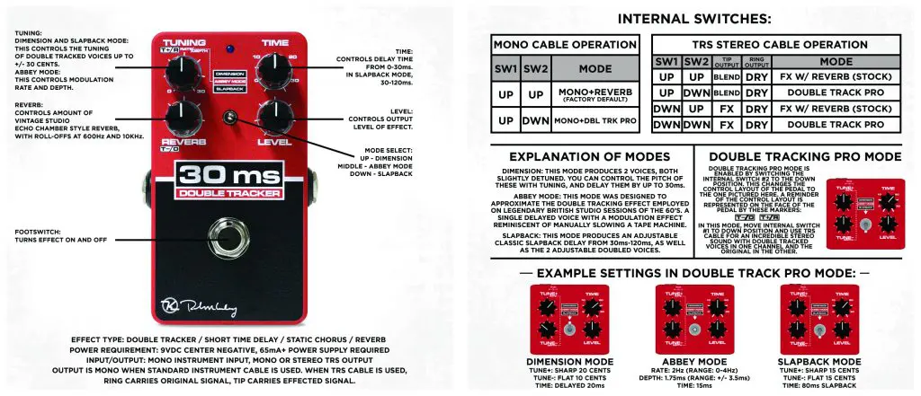 Keeley 30ms Automatic Double Tracker - Keeley Electronics Guitar