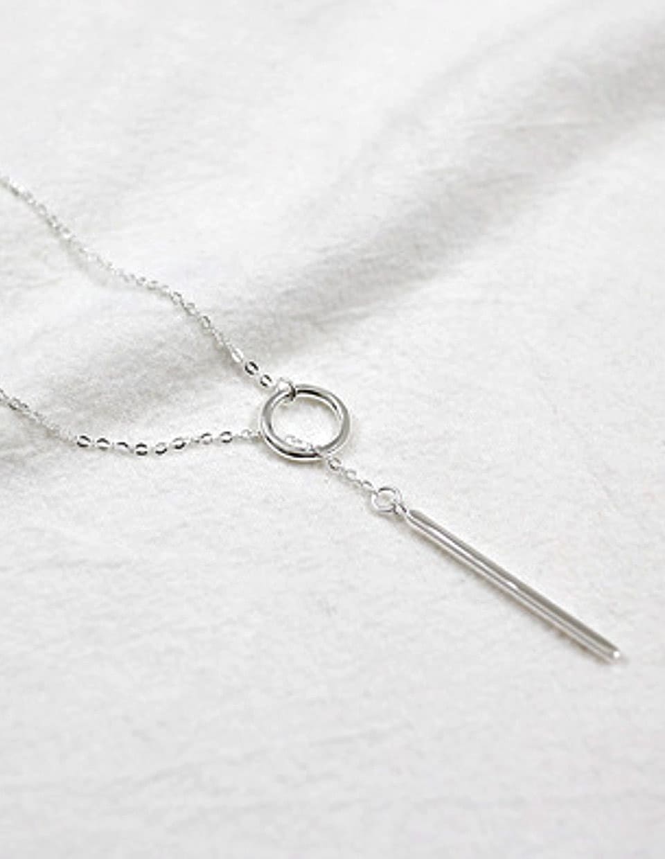 Y字ロングネックレス SV925 – 金属アレルギー対応のアクセサリー