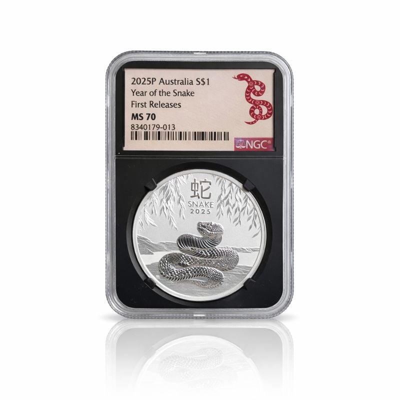 2025 Black Core Year of The Snake Coin - NGC Graded MS70 - Royal Bull