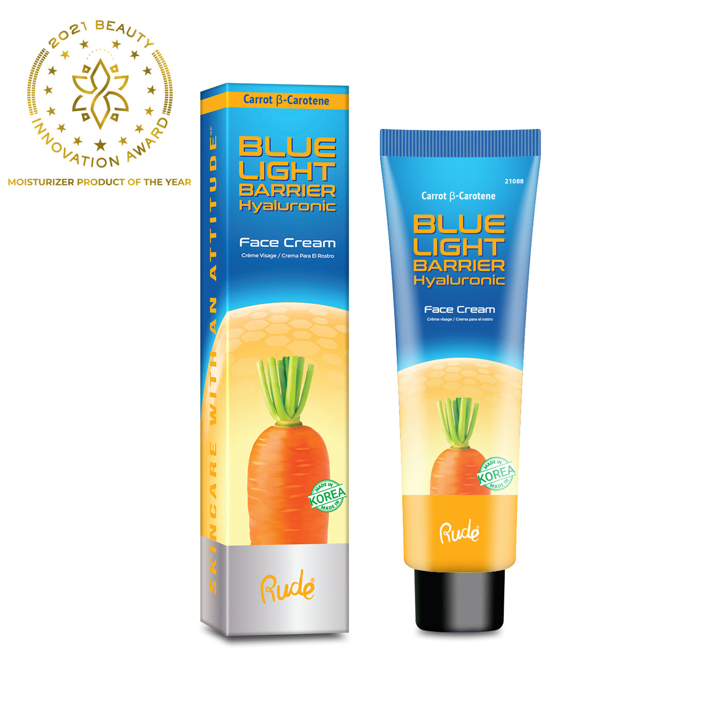 Hyaluronic Face Cream Blue Light Defense Skincare - Rude Cosmetics