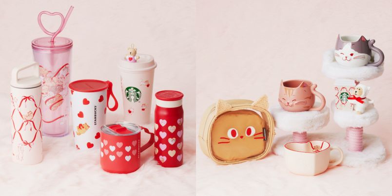 スタバ新作・グッズ】猫がバレンタインを盛り上げる♪「VALENTINE 2025