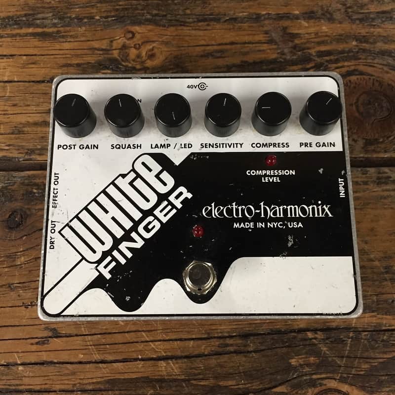 Electro-Harmonix White Finger Analog Optical Compressor Pedal | Reverb