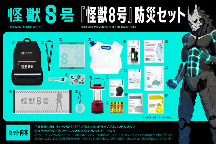 怪獣8号」防災セットが登場♪ もしものときに頼れる災害用避難グッズ
