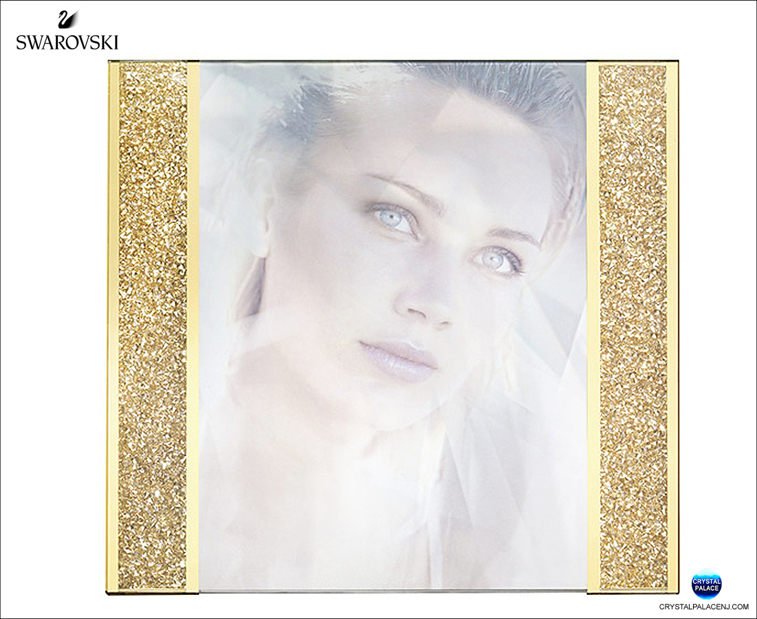 Swarovski Starlet Picture Frame, Golden Shadow