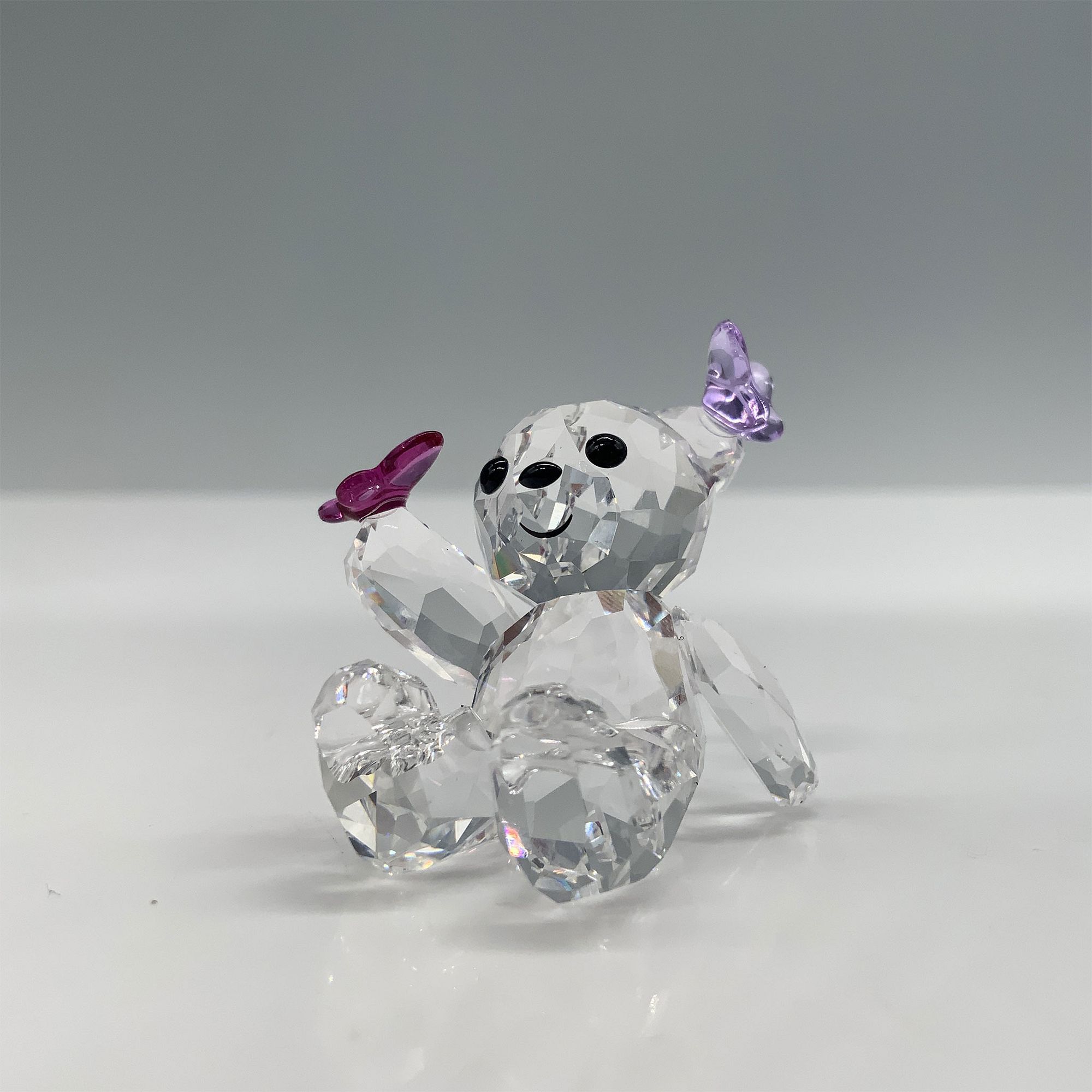 Swarovski Kris Bear Playful Butterflies Figurine with Box sold at