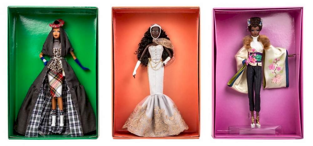 Three Gold Label Byron Lars Passport Collection Barbies sold at