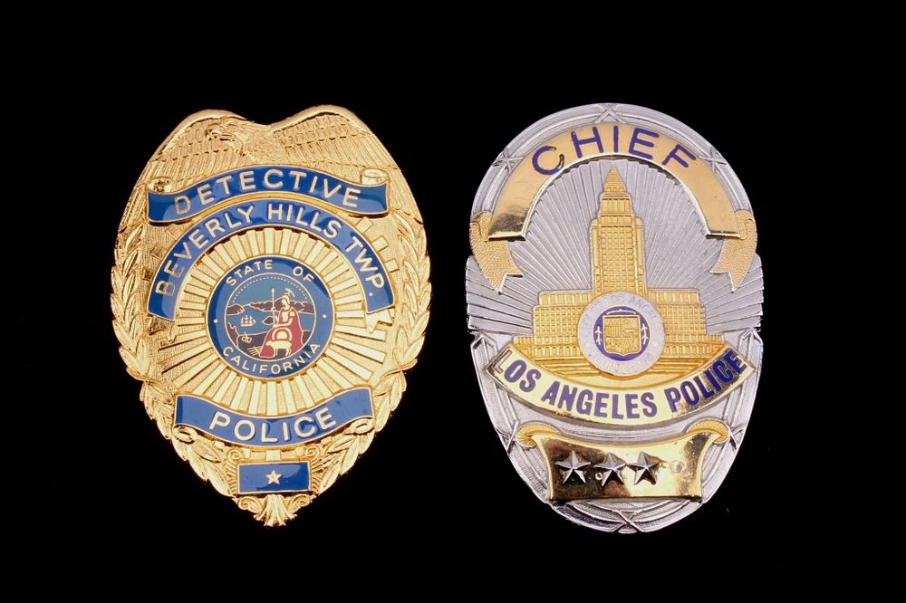Los Angeles Police Chief & Detective Badges sold at auction on