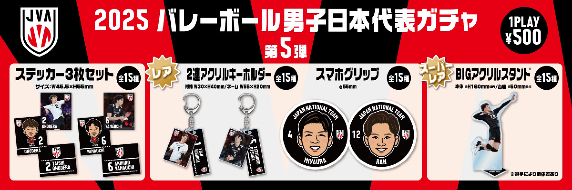 バレーボール男子日本代表】バレーボール男子日本代表ガチャ 第5弾
