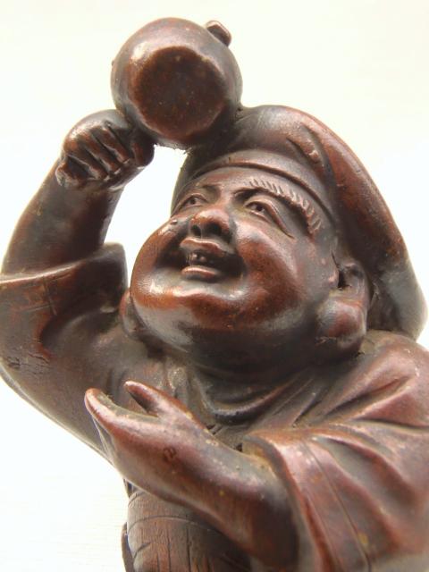 城南骨董-古備前焼 七福神 座大黒天 森製陶所 1126