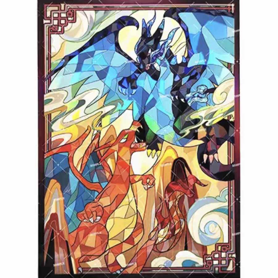 新品未使用】メガリザードンX メガリザードンY ステンドグラス風 TCG