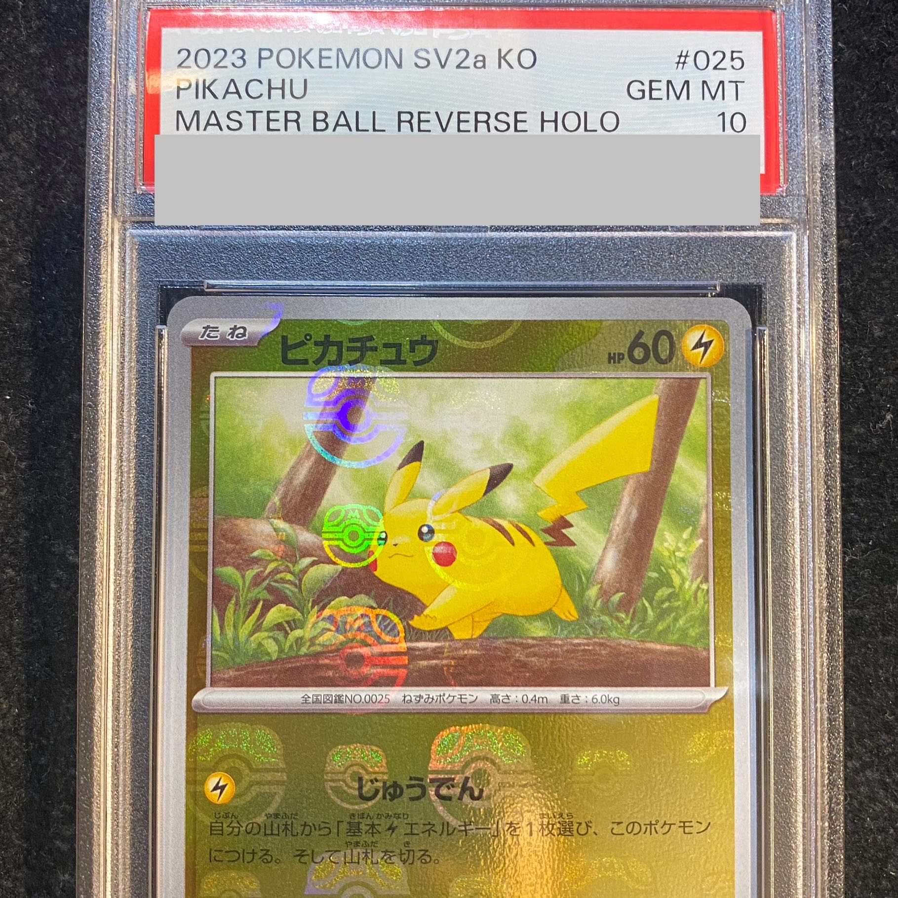 PSA10ピカチュウ PSA10 ピカチュウ マスターボールミラー マスター