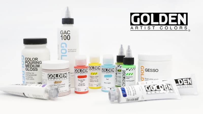 世界中で愛されているプロ仕様のアクリル絵具「GOLDEN ACRYLICS」