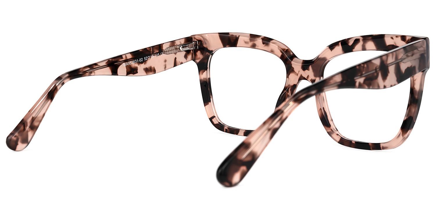 Minguela Square Pink-Tortoise Glasses | Zeelool Glasses