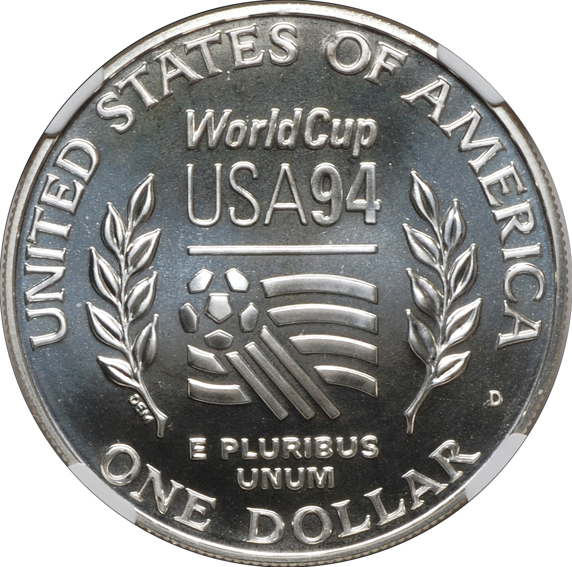 1994 D WORLD CUP S$1 MS | Coin Explorer | NGC