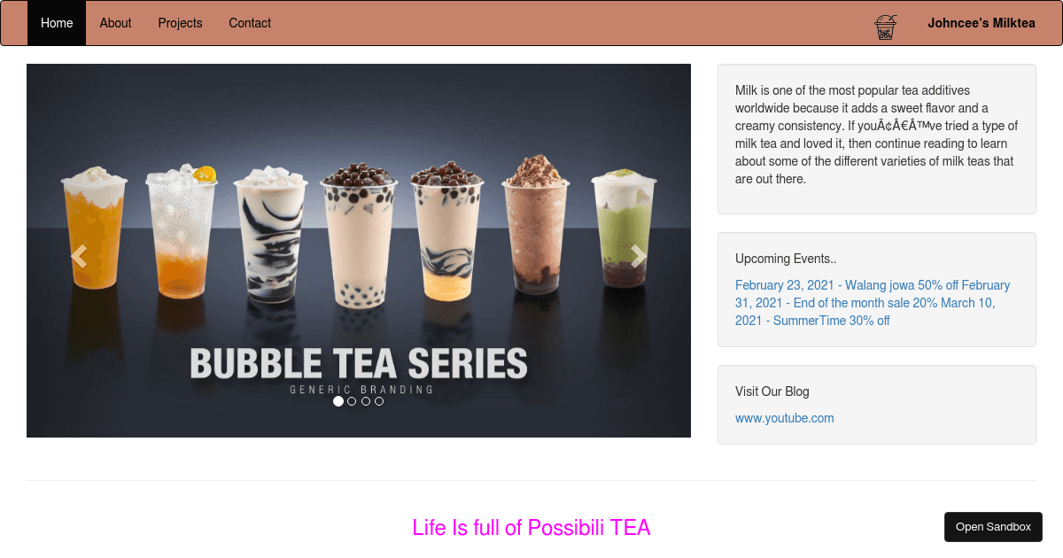 Milktea - Codesandbox