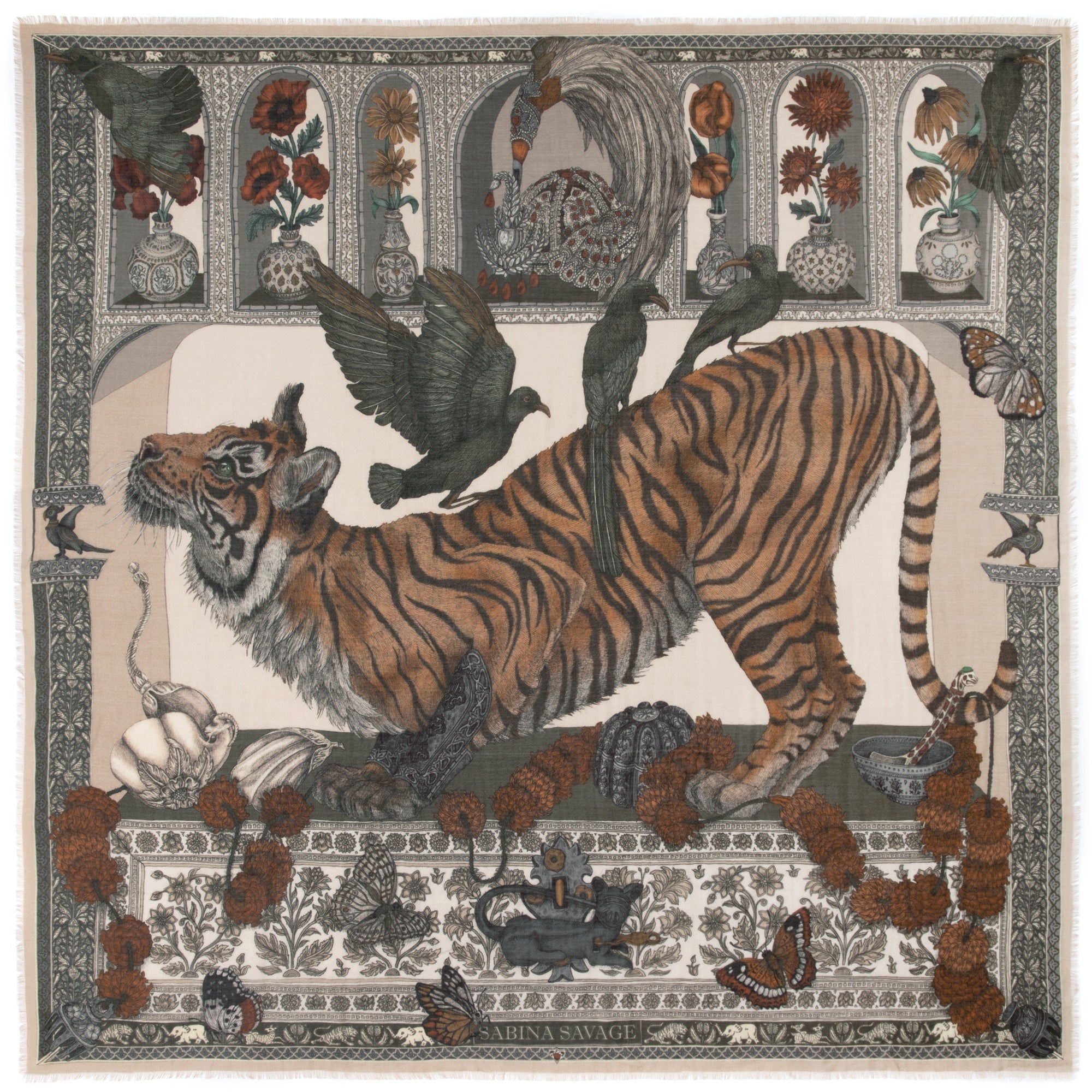 The Tiger Trap Cashmere Shawl 135 – Sabina Savage