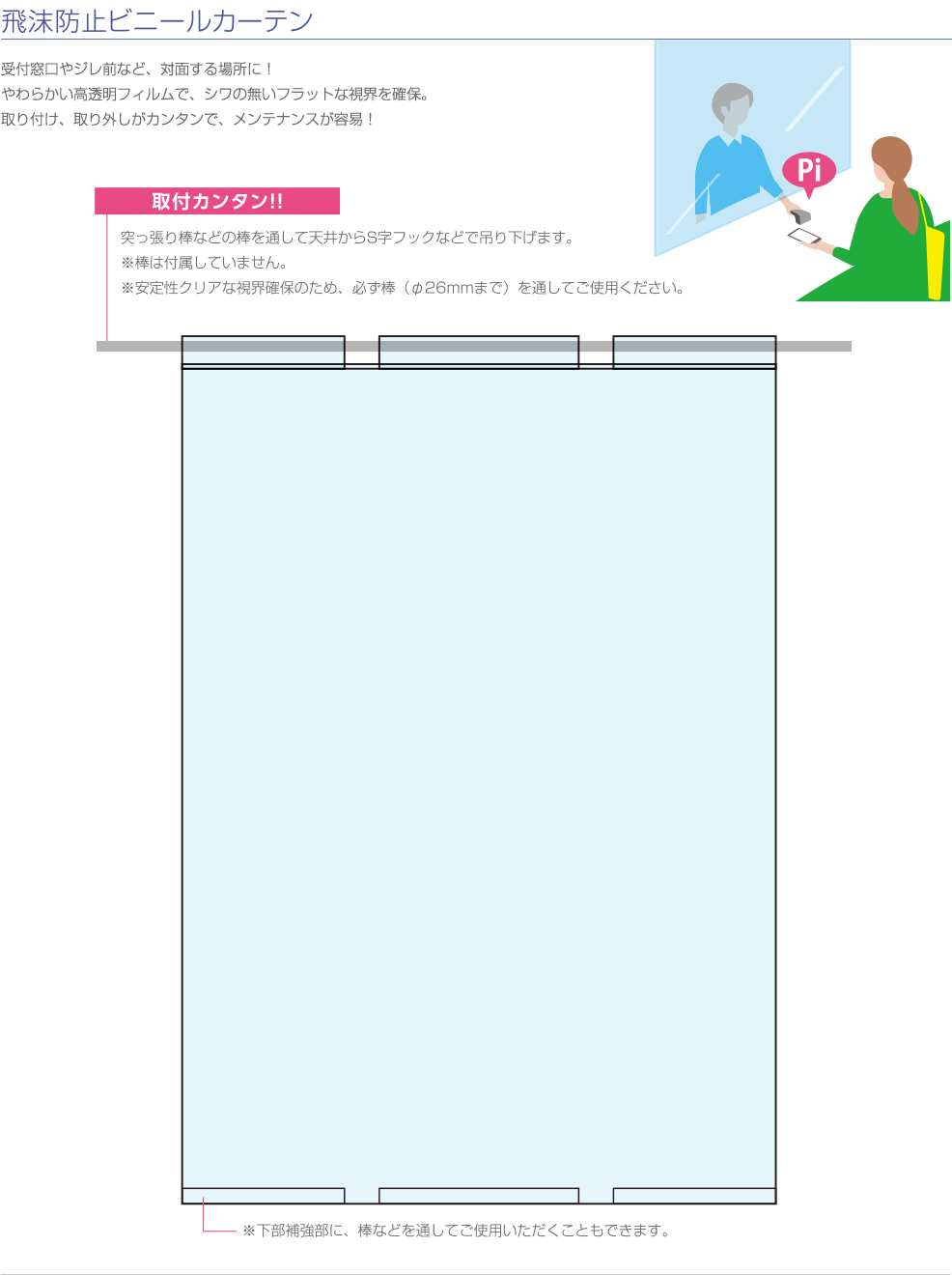 コロナ感染防止対策グッズ フェイスガード／飛沫防止カーテン