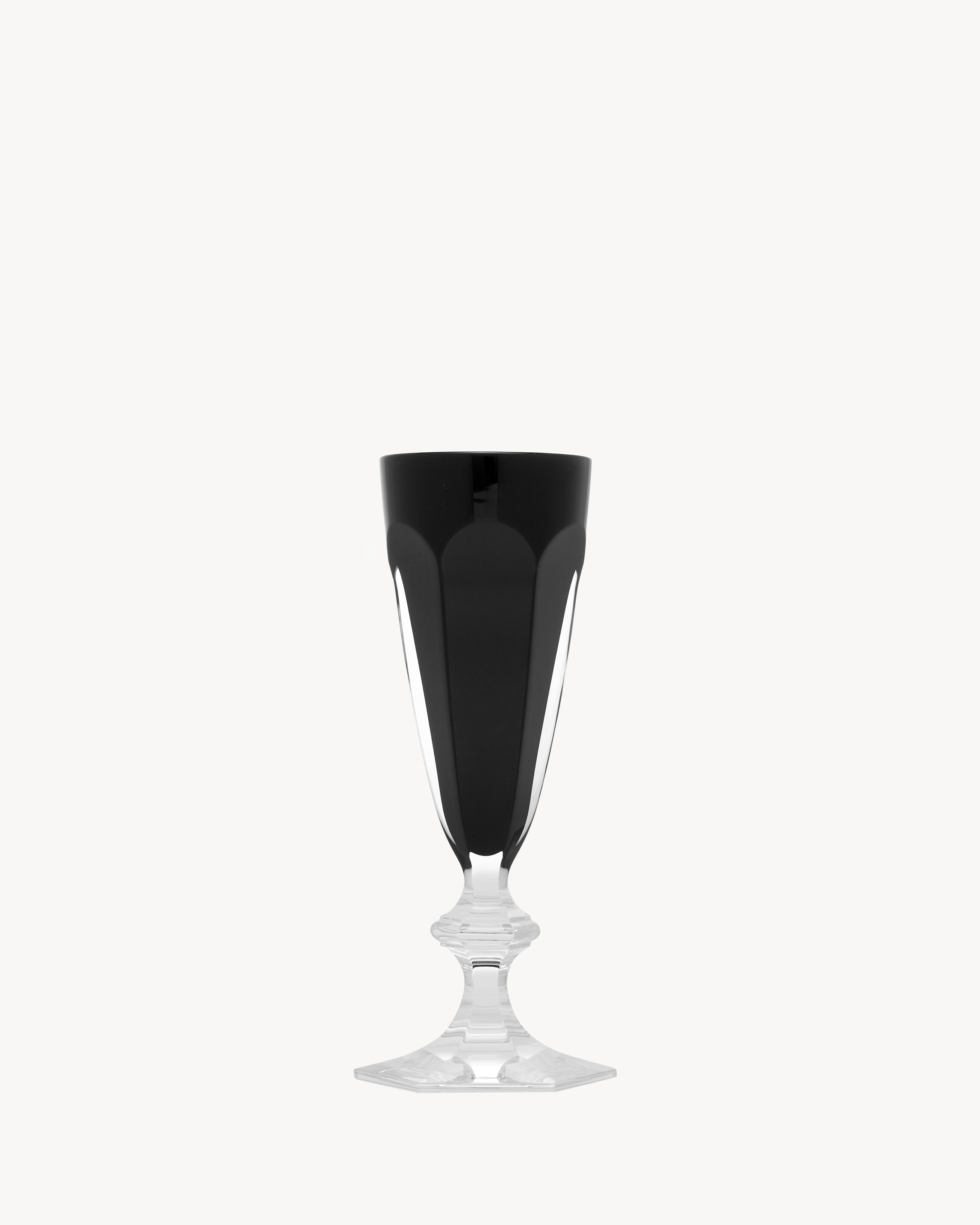 Baccarat flutes in black crystal in Black | Saint Laurent | YSL EN-US