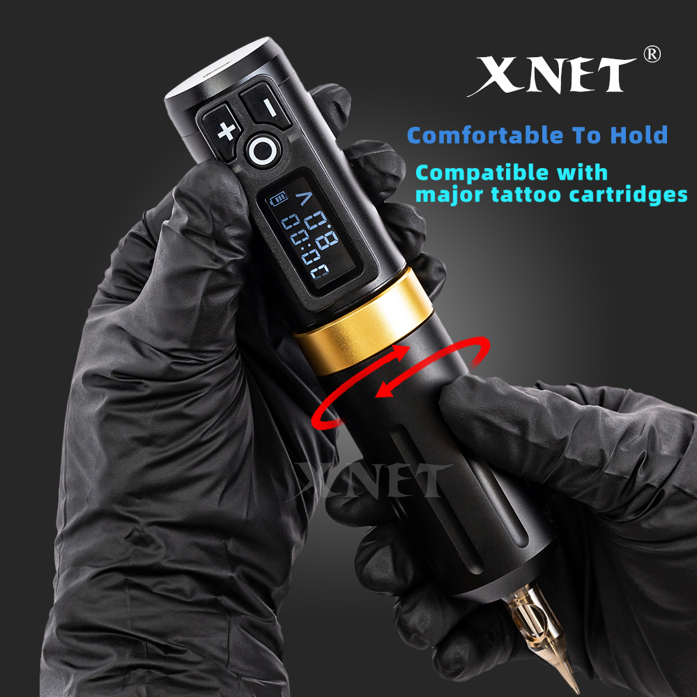 XNET Plus プロフェッショナルワイヤレスタトゥーマシンセット 20本針付き