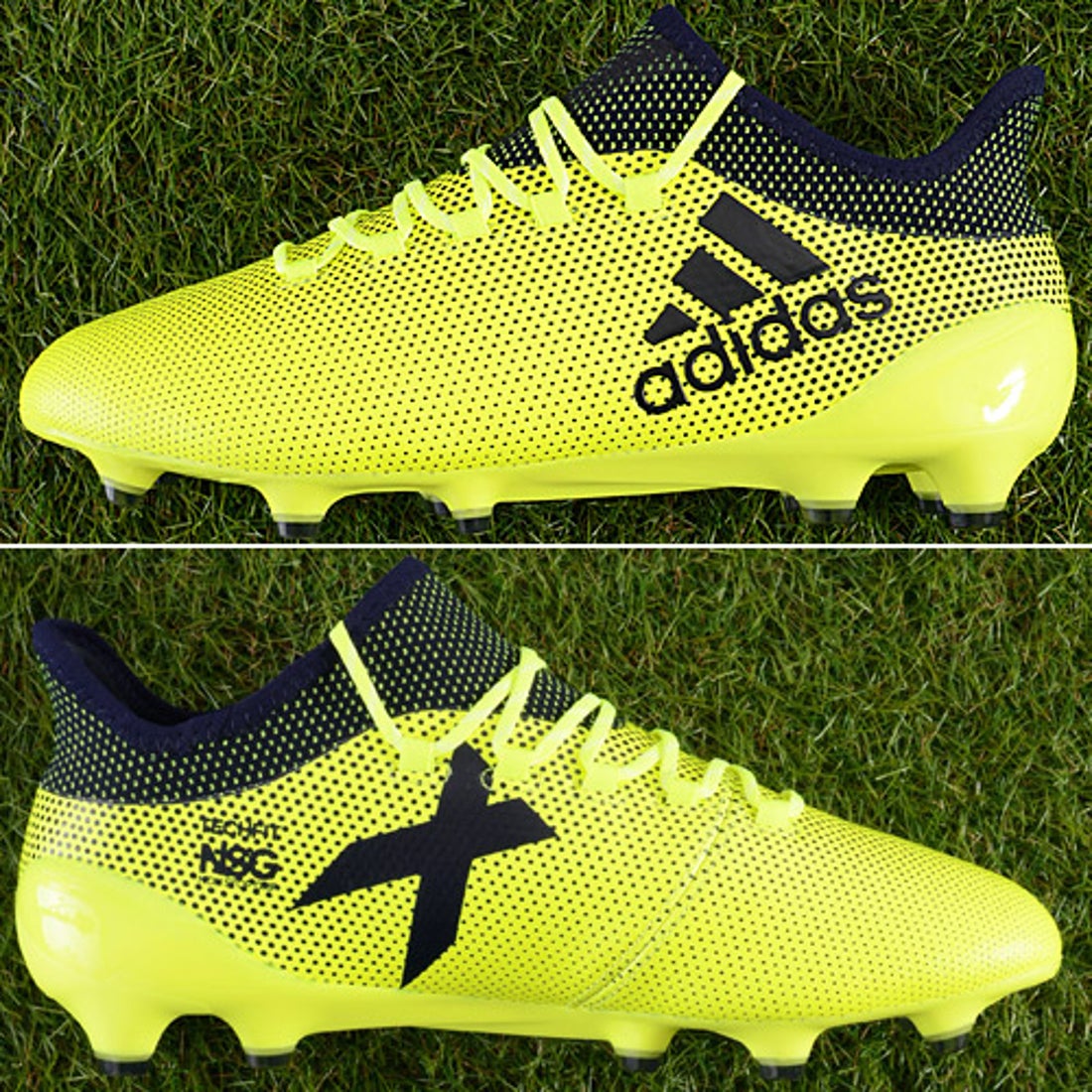 adidas アディダス エックス 17.1 FG/AG（蛍光イエロー×ネイビー