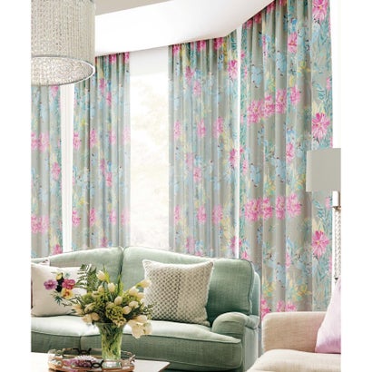 ローラ アシュレイ LAURA ASHLEY ◇フラワープリントカーテン 100