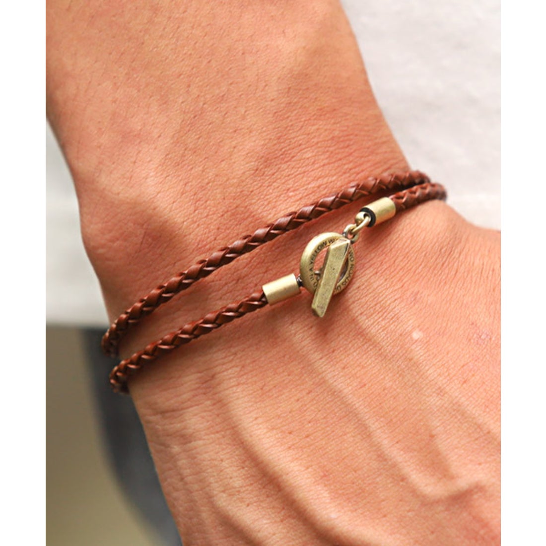 ラグスタイル LUXSTYLE 編み込みレザーブレスレット/ブレスレット