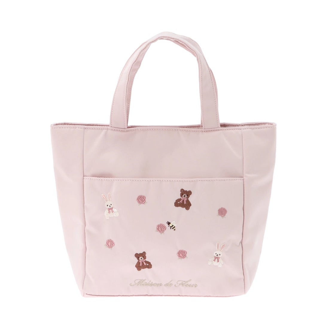 メゾン ド フルール Maison de FLEUR くまうさ刺繍トートバッグ