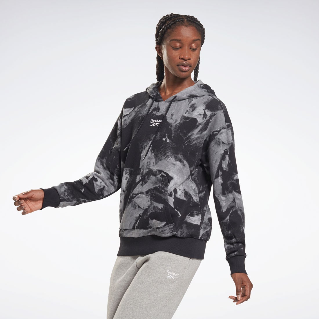 タイダイ フーディー / MYT AOP Tie Dye Hoody （ブラック） -Reebok