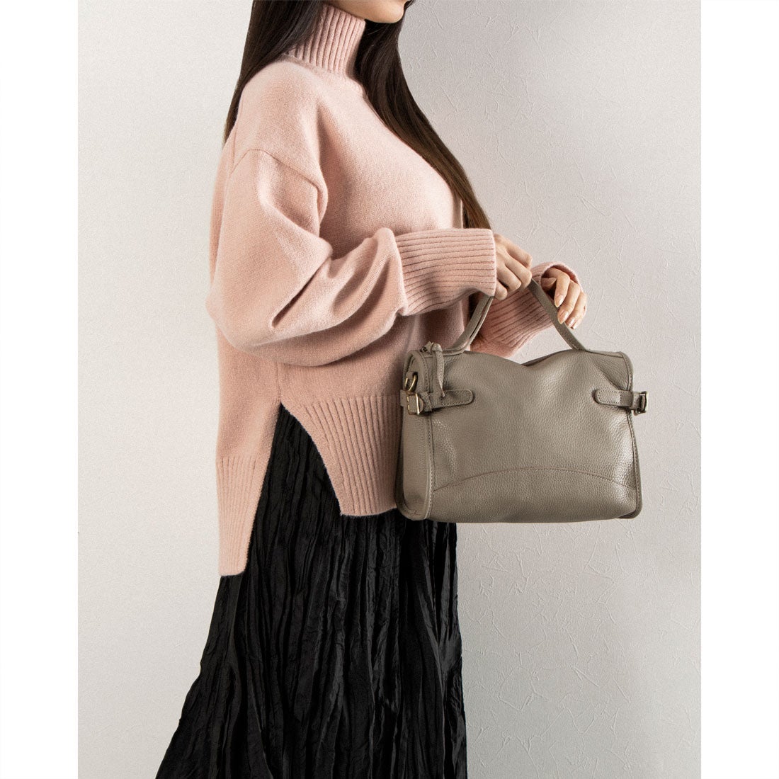 トミエコ Tomieco LEATHER しなやかな本革 2WAYショルダーバッグ