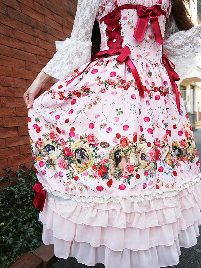 Lady Victorian Rose Jewelry〜想いは薔薇の花びらの上に〜柄ロング