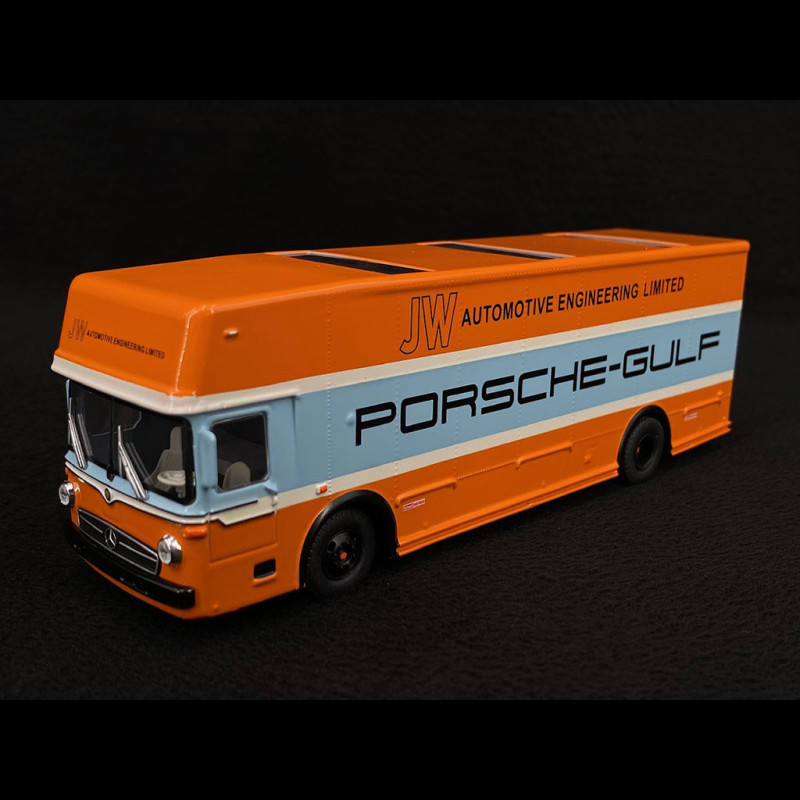 Mercedes O317 truck Porsche Transporter Gulf 1/64 Schuco 452030100