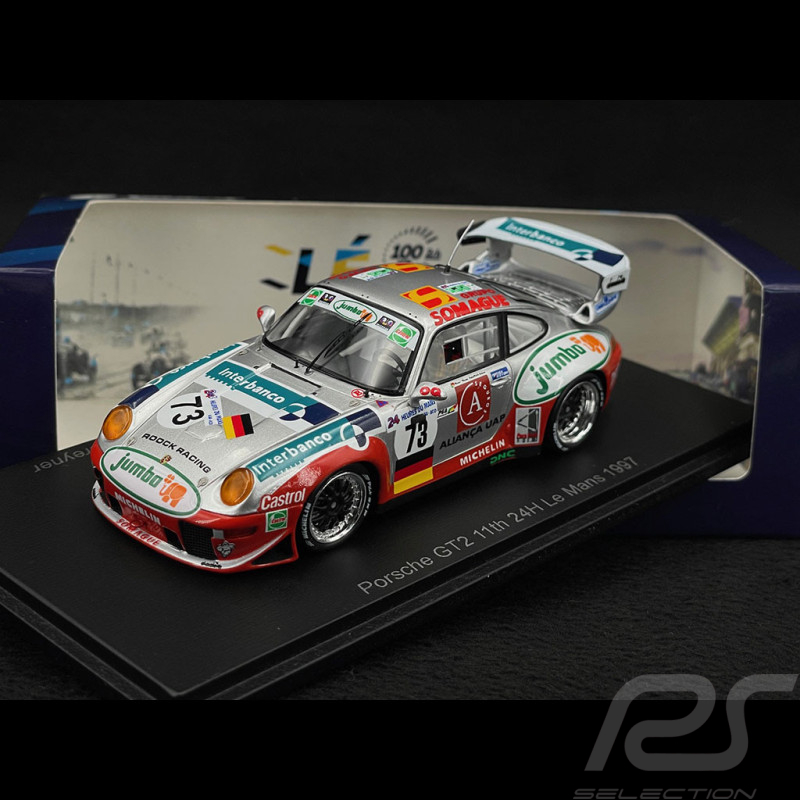 Porsche 911 GT2 N° 73 24h Le Mans 1997 Roock Racing 1/43 Spark S9909