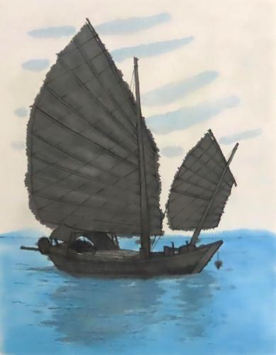 版画 「海のシルクロード・中国帆船」 | ｜正光画廊