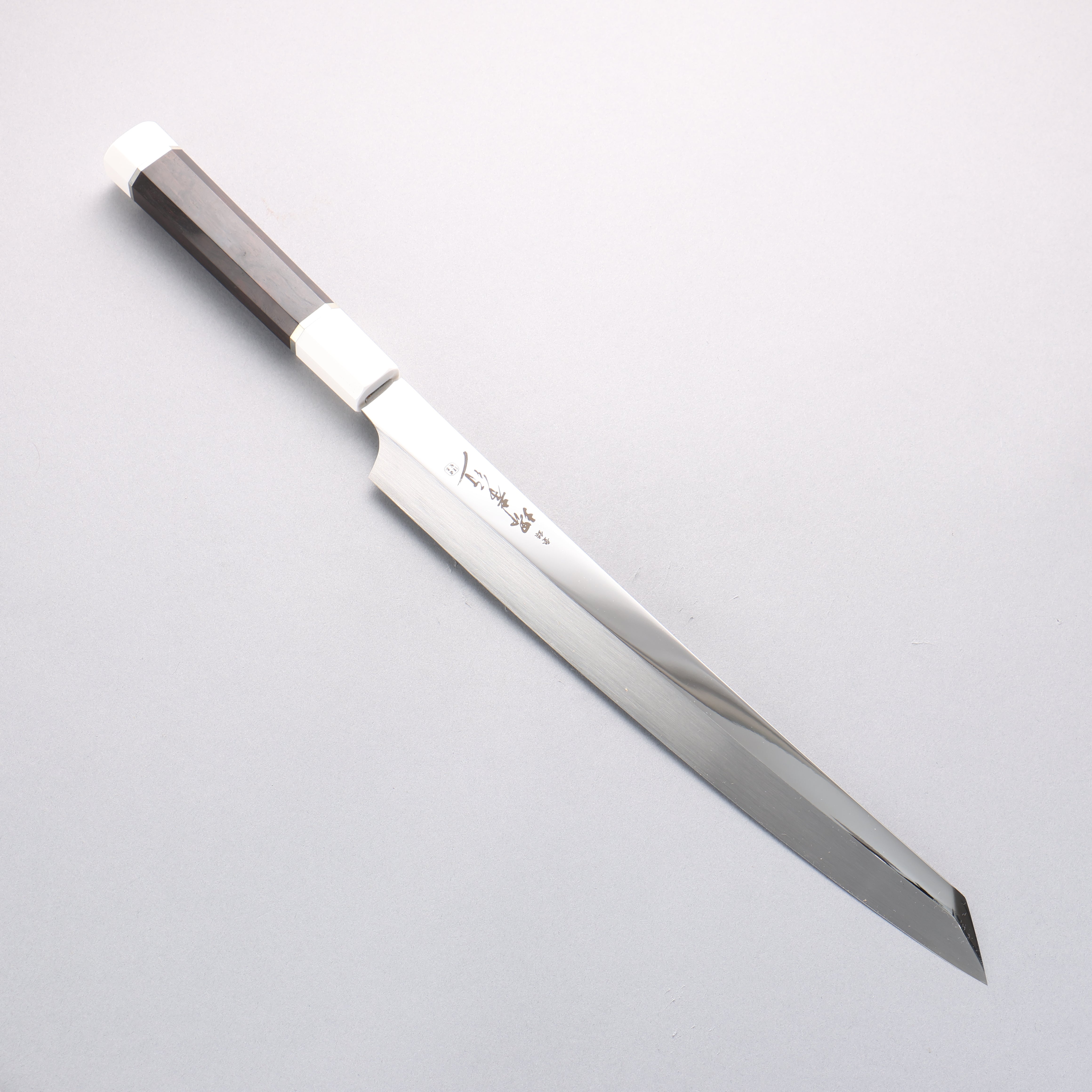 堺 孝行 銀龍 本焼 スウェーデン鋼 鏡面仕上げ 剣型柳刃包丁 300mm