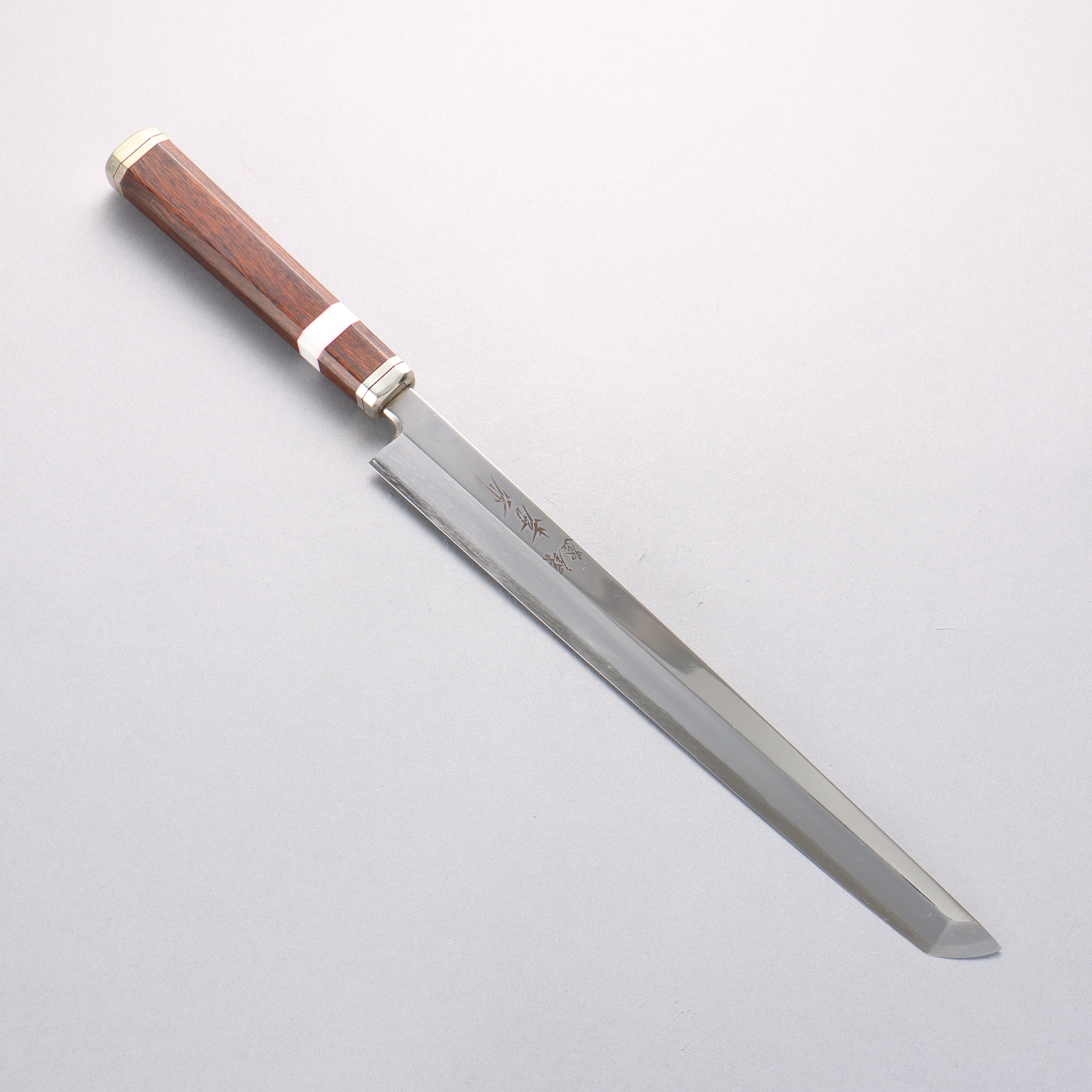 堺 孝行 紫電 銀三鋼 蛸引包丁 270mm デザートアイアンウッド（杉原