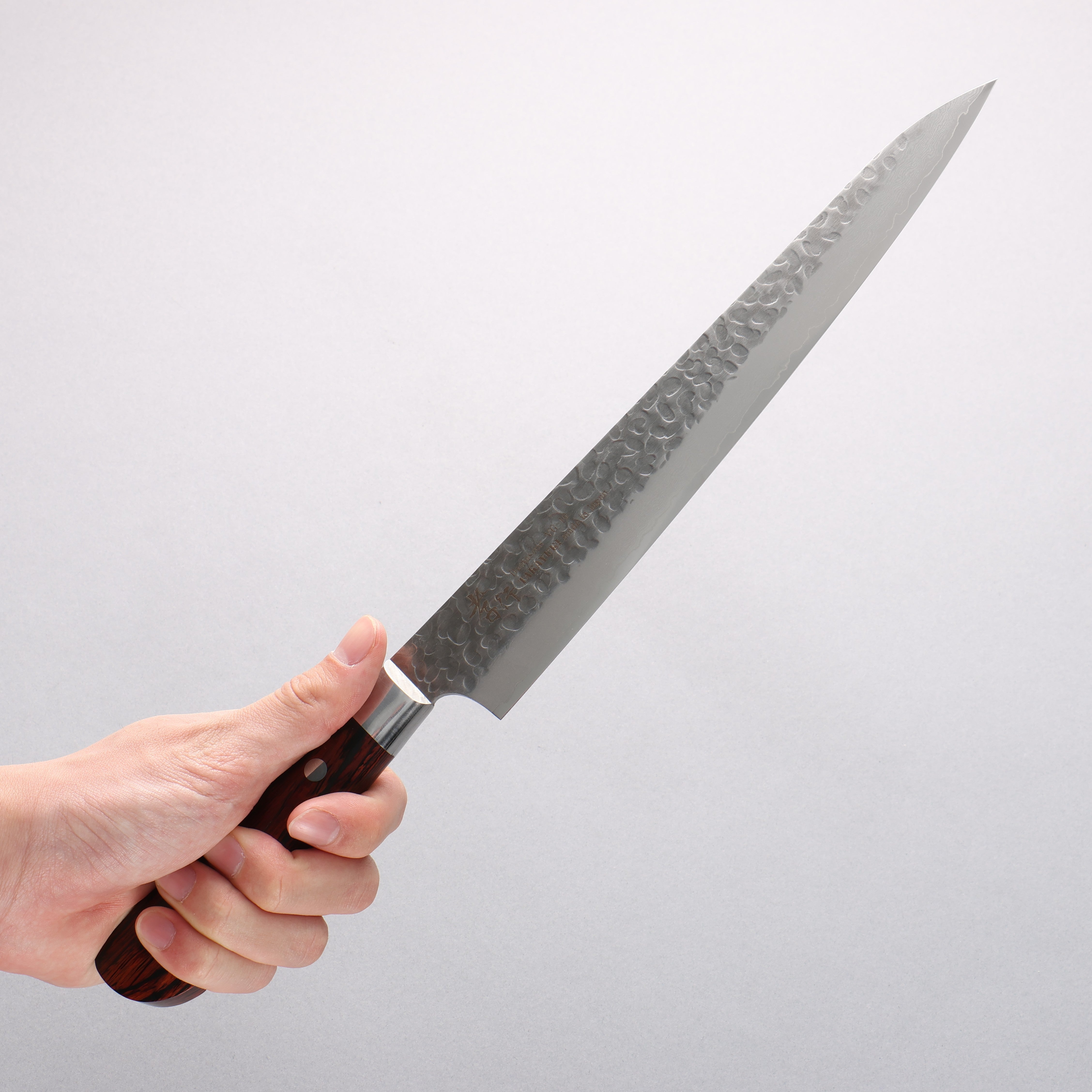 堺 孝行 VG10 33層 ダマスカス 筋引包丁 240mm マホガニー柄 – 清助
