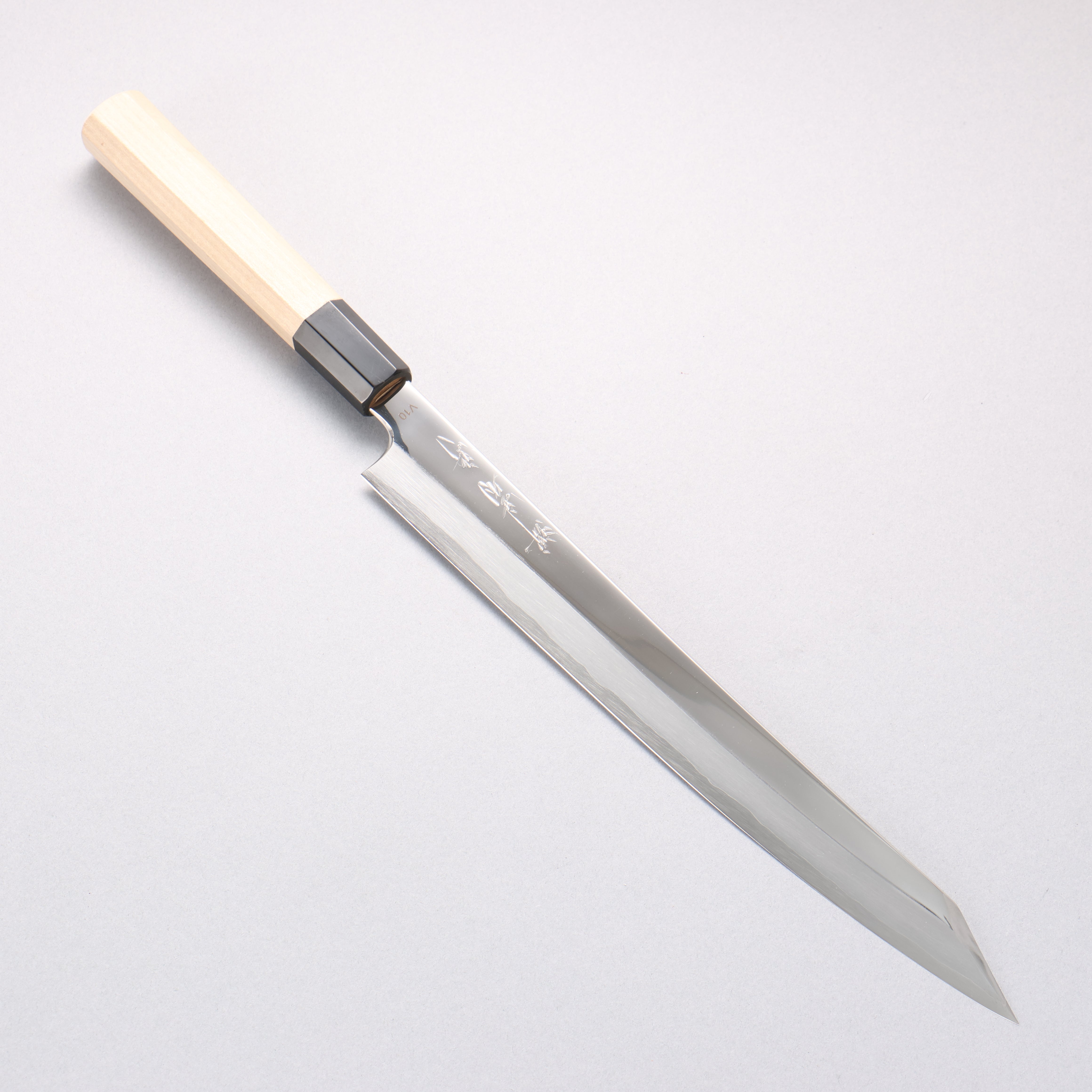 堺 菊守 V金10号 鏡面仕上げ 切付柳刃包丁 270mm 朴柄 – 清助刃物 Japan